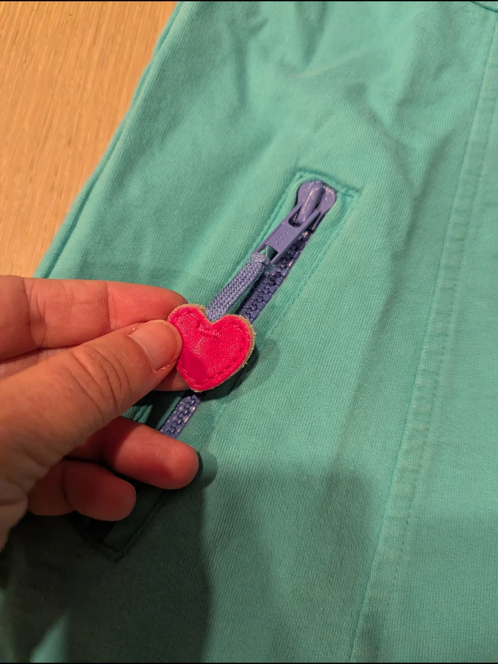 Vintage Gymboree Teal Sleeveless A-Line Dress with Heart Zipper Accents